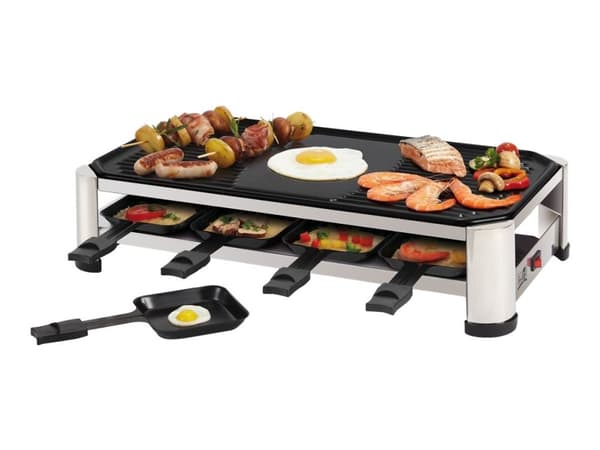 FRITEL RG 2170 - Raclette/grilli - 1,5 kW - rustfrit stålkrom/sortti