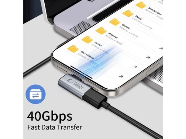 Adapter USB Tech-Protect AA01 USB-C - USB-C grå (5906302360284)