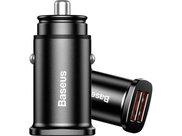 Baseus Square 2xUSB QC3.0 5A 30W autolaturi (musta)
