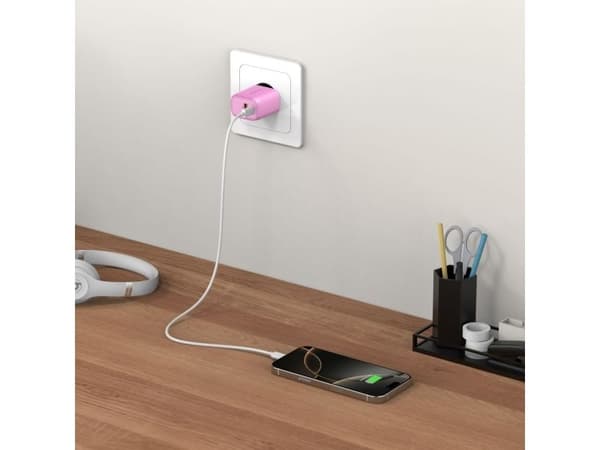 Tech-Protect NCA30 PD 30W QC3.0 vegglader USB-A / USB-C - rosa