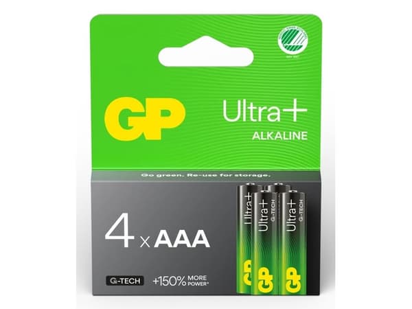 GP Ultra Plus Alkaline AAA-batteri 24AUP/LR03 4-pack