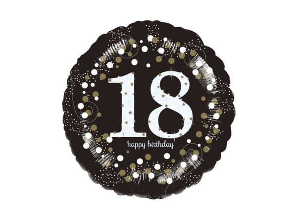 Folieballon 18 år Sparkling