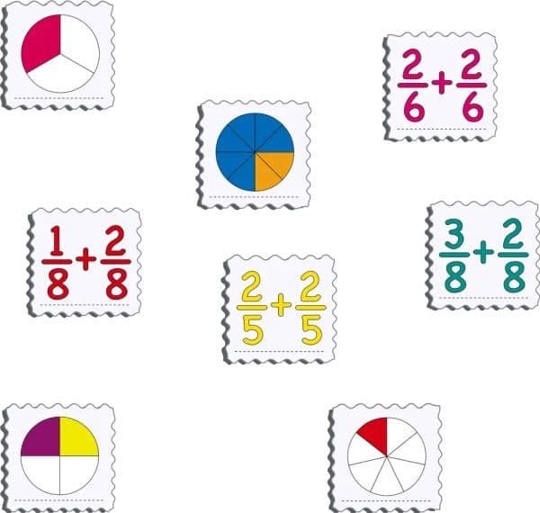 Larsen Ar5 Puzzle Maxi Learning Arithmetic Fractions-35 Pieces, Colorful