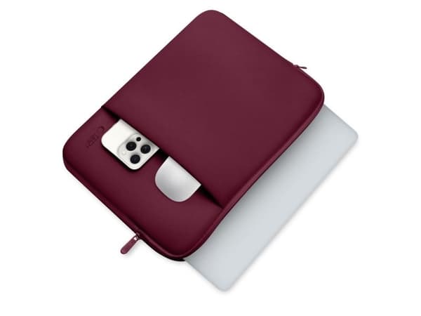 Tech-Protect neopren bærbarveske 14" - bordeaux