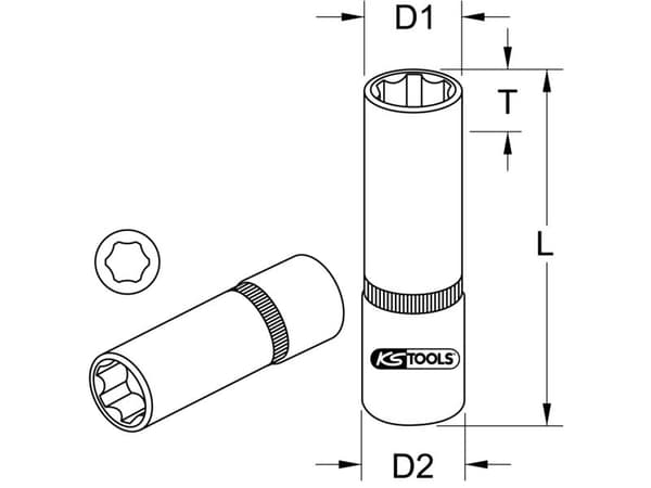 KS Tools 9181430 hylsnyckel 10 mm
