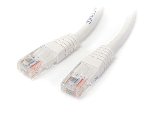 StarTech.com Molded Cat 5e UTP Patch Cable - Patch-kabel - RJ-45 (hane) till RJ-45 (hane) - 15 m - UTP - CAT 5e - formpressad - vit