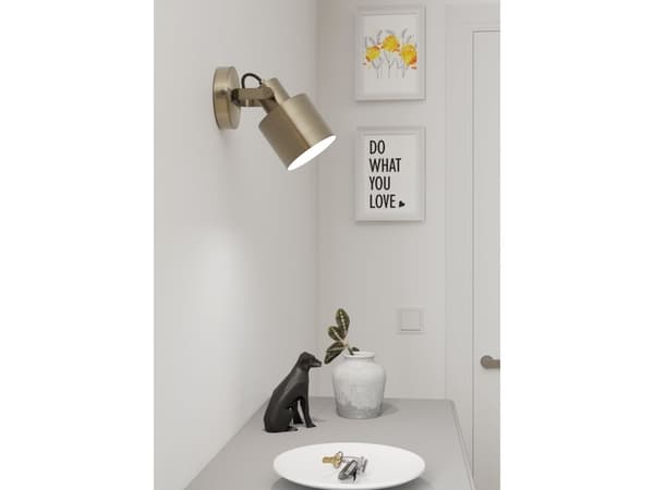 EGLO SOUTHERY vägglampa E27 gräddeguld/vit