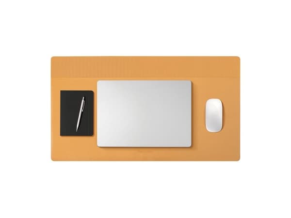 Native Union DESK-MAT-BLKKFT, Sort, Orange, Monokromatisk, Polyester, Polyuretan, Skridsikker bund
