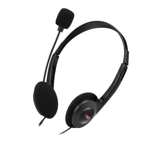 C-TECH hörlurar med mikrofon MHS-03E, svarta