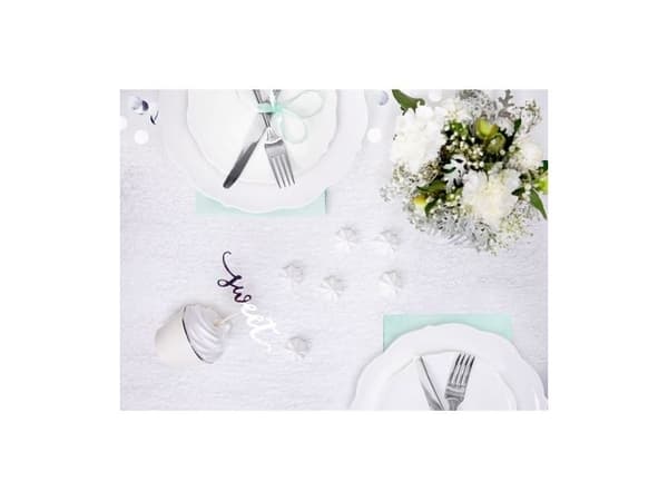 PartyDeco SF1-36-018ME-KARTON, Sølv, Abstract pattern, Stoff, Gloss, 9 m, 360 mm