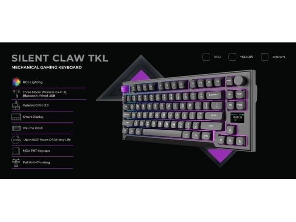 PREYON Silent Claw TKL RED Gateron Red Pro Keyboard
