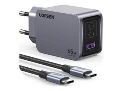UGREEN Nexode Pro 65W GaN mini-snabbladdare med 3 portar