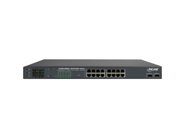 InLine 32316P, Gigabit Ethernet (10/100/1000), Strøm over Ethernet (PoE), Rack-montering, 1U