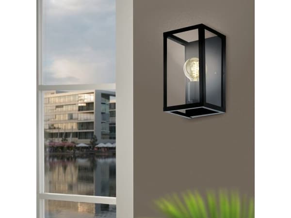 EGLO CHARTERHOUSE vegglampe sort/klar