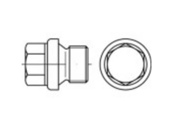 TOOLCRAFT låseskruer M24 utvendig sekskant DIN 910 messing, 25 stk.