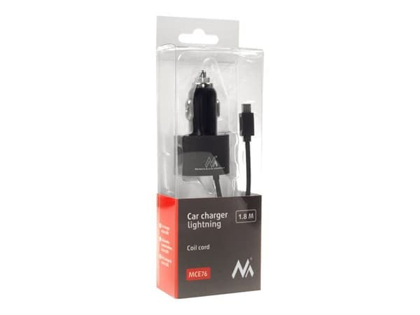 Maclean MCE76 - Bilstrømadapter - 5.2 A - 3 utgangskontakter (Lightning, 2 x USB)