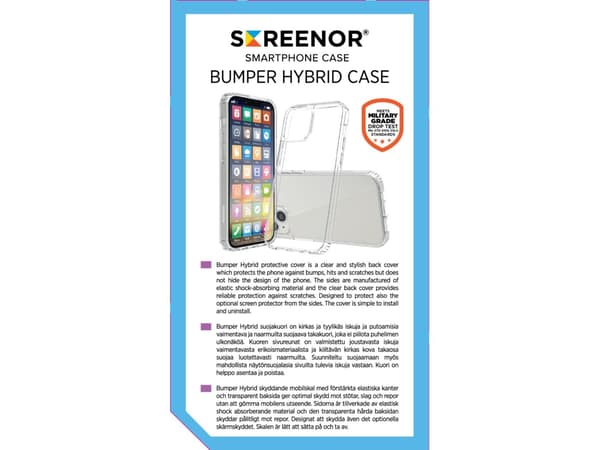 Screenor BUMPER, Suojus, Google, Pixel 9A, 16 cm (6.3"), Läpinäkyvä