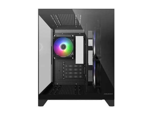 COUGAR CGR-2QA6B-RGB, Mini Tower, PC, Svart, Micro ATX, Mini-ITX, Spilling, Multi