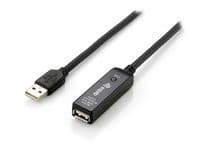 Equip 133311, 15 m, USB A, USB A, USB 2.0, Hankjønn/hunkjønn, Sort