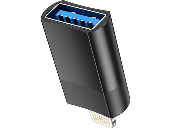 USB-adapter Hoco UA17 USB-A till Lightning, svart