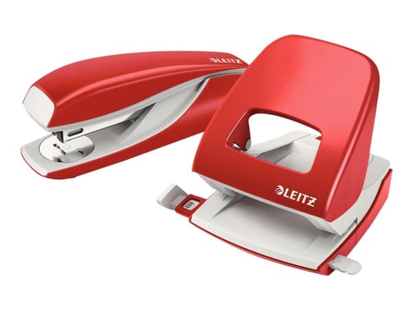 Leitz - Hullstanser - 25 ark - metall - rød