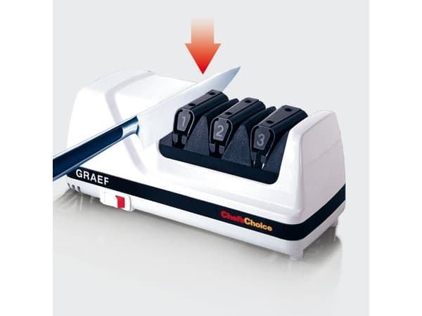 Graef CC 120 - Elektrisk knivsliper - 75 W - hvit