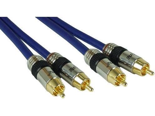 InLine 89705P, Hankjønn, 2 x RCA, Hankjønn, 5 m, Blå