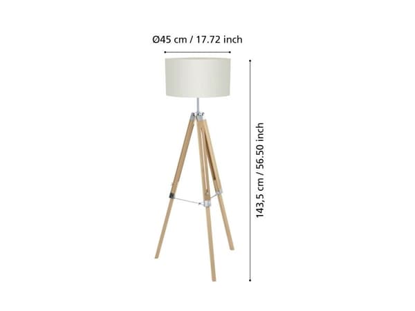 EGLO LANTADA golv krom/beige
