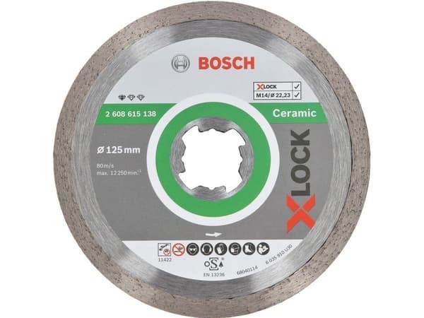 Bosch DIAMANTSKIVE X-LOCK STD CERAMIC 125XMM