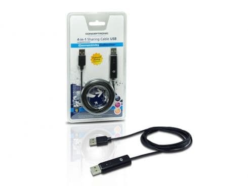 Conceptronic 4-in-1 Sharing Cable - Adapter för direktanslutning - USB 2.0 - USB 2.0