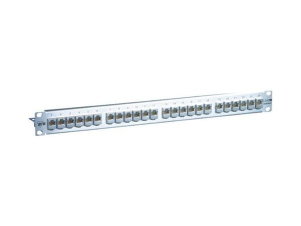 METZ CONNECT E-DAT -moduuli 24x8(8) Cat.6A-kytkentäpaneeli, ruostumaton teräs, 19" 1HE