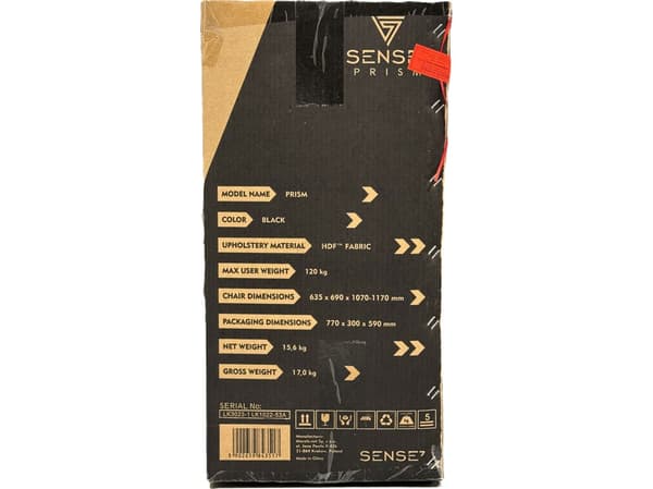 SENSE7 Prism nojatuoli - kangas, musta
