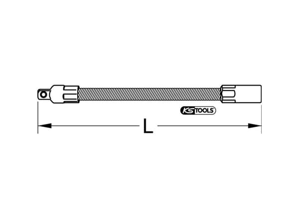 KS Tools 918.1505, Förlängningsskaft, Kromvanadiumstål, 60 g, 1 styck