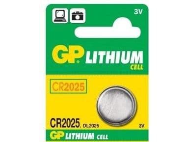 GP knapcelle, Lithium, CR2025, 5-pak