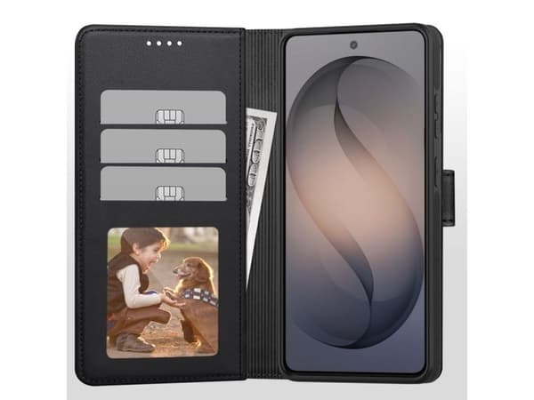 Tech-Protect Wallet MagSafe Case for Samsung Galaxy S26 - Matte Black