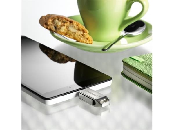 Intenso cMobile Line - USB flash-enhet - 64 GB - USB 3.0/USB typ C - silver