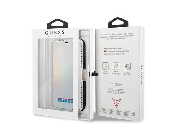 Guess GUFLBKN65BLD iPhone 11 Pro Max srebrny/silver book Iridescent