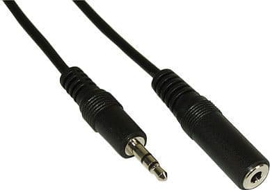 InLine 99935, 3.5mm, Hankjønn, 3.5mm, Hunkjønn, 5 m, Svart