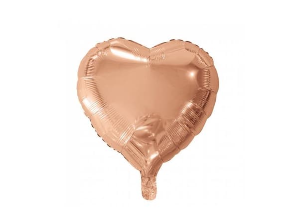 Rose Gold folieballon, Hjerte