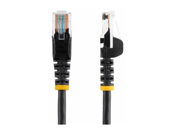 StarTech.com 3m musta Cat5e / Cat 5 Snagless Patch Cable - Patchkabel - RJ-45 (han) til RJ-45 (han) - 3 m - UTP - CAT 5e - knastfri - lajiteltu