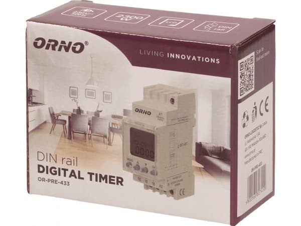 ORNO ELECTRONIC DIN-skene-programmerare
