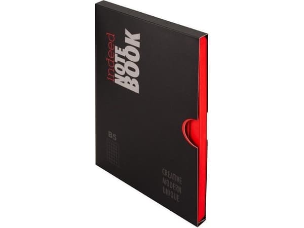Antra Notes B5 linjer röd Indeed