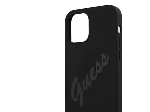Guess GUHCP12SLSVSBK iPhone 12 mini 5,4" hardcase svart/svart Script Vintage
