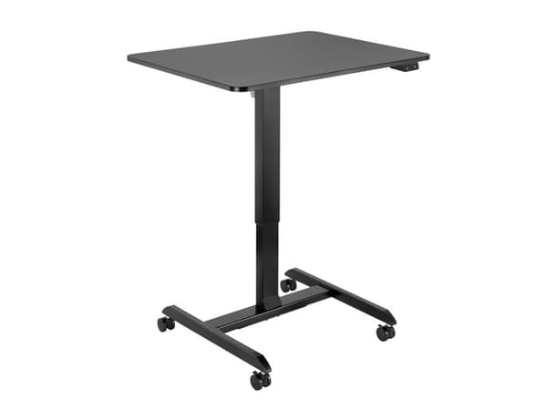 LogiLink Sit-stand workstation, single-motor, w/casters, black