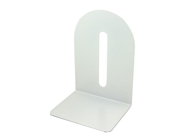 Bokstöd i metall, 15x15 cm, vit - 2 st./förpackning