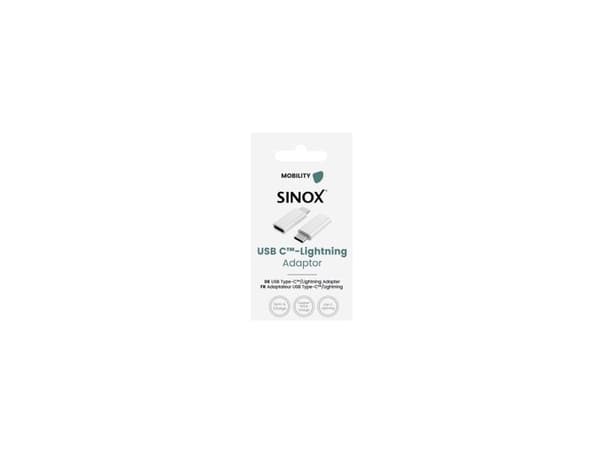 Sinox adapter Lightning - USB C. Hvid