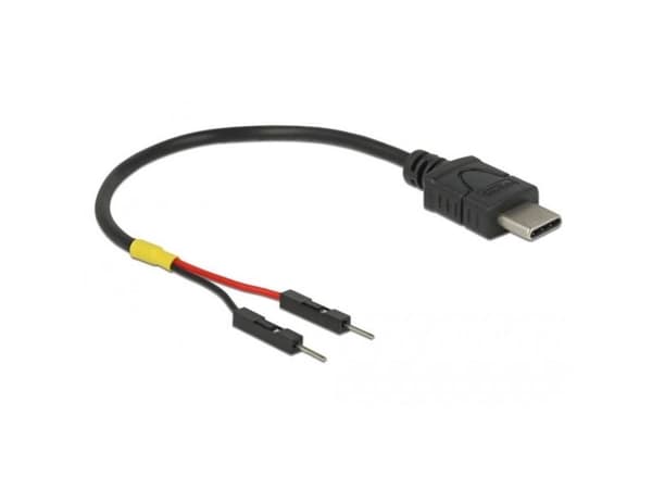 DeLOCK 85418, 0,1 m, USB C, Musta