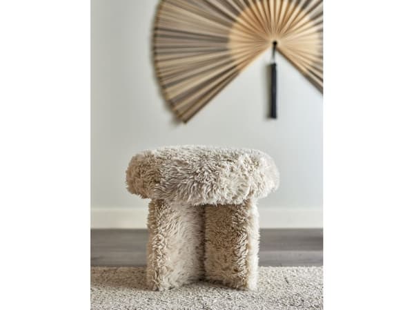 BLOOMINGVILLE Frikka Pouf, luonnonväri, polyesteri