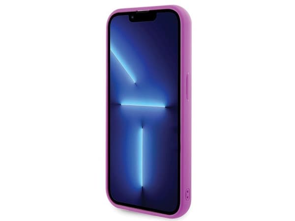 Guess Disco Metal Script-deksel til iPhone 15 Pro - rosa