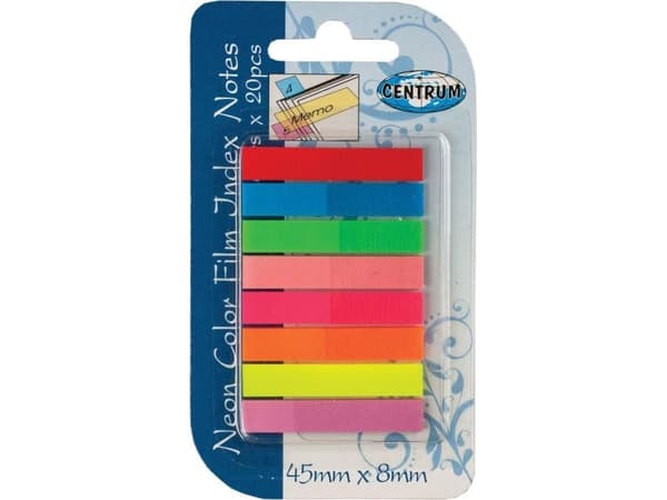CENTRUM PP 45X8MM NEON 8 VÄRIÄ 20 ARKILLA